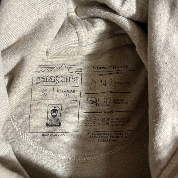 Patagonia Hoodie Mens Small Uprisal Pullover Recycled Mountain Graphic Outdoors - Picture 3 of 7